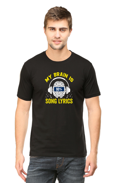 My Brain is 90% Song Lyrics Music T-Shirt
