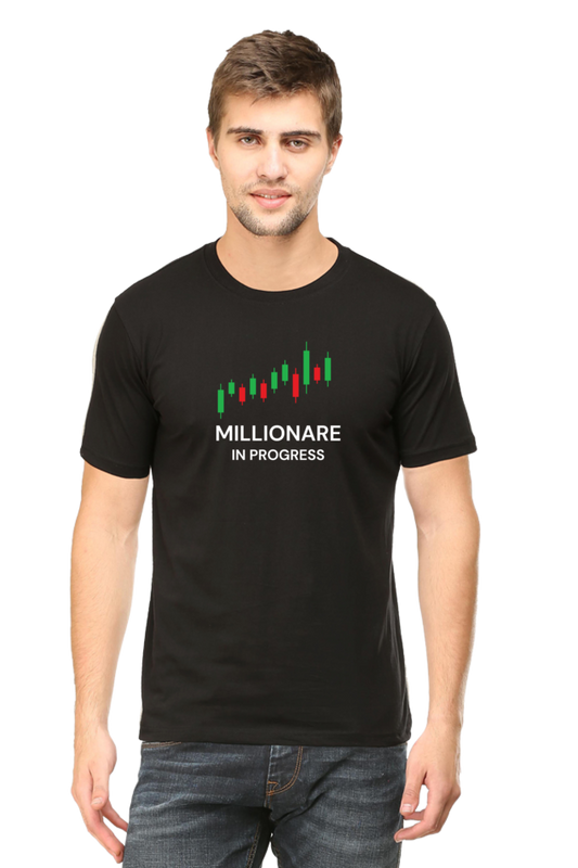 Millionare In Progress Stock Market T-Shirt