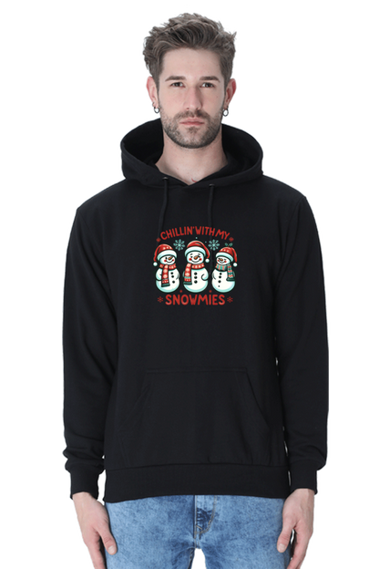 Chilling with Snowmies Christmas Pullover Hoodie - Unisex