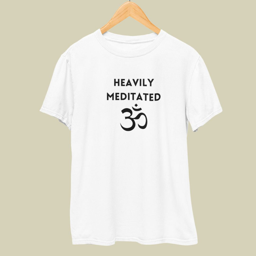 Heavily Meditated Yoga T-Shirt  XXL-White