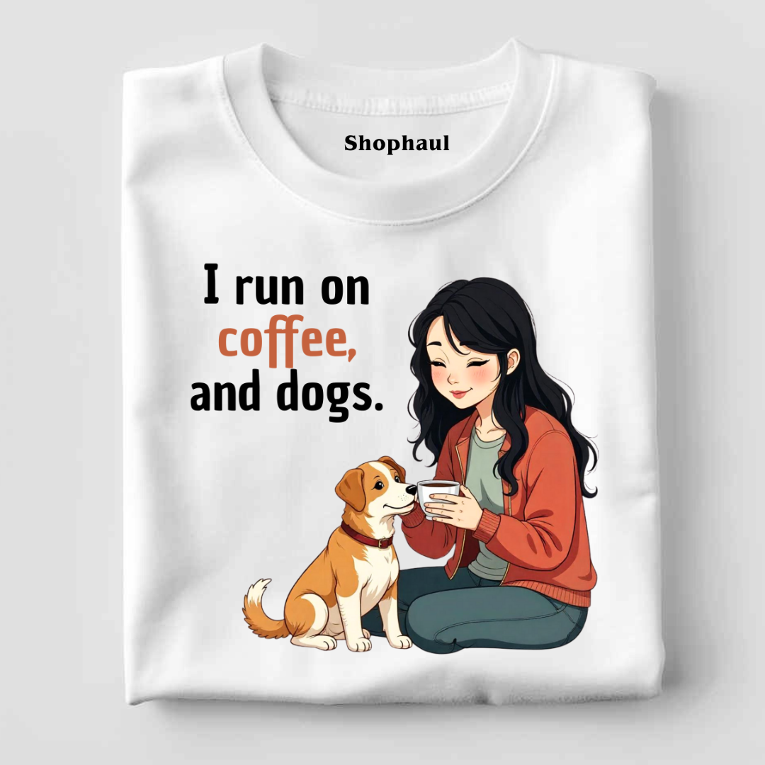 I run on Coffee and Dogs T-Shirt