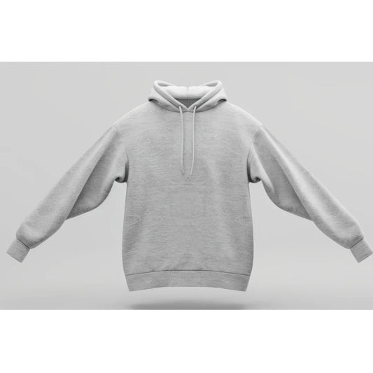 Unisex Plain Hoodie - Grey Melange