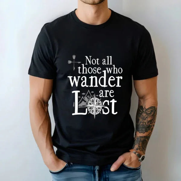 Not all Who Wander are Lost Adventure Travel T-Shirt 