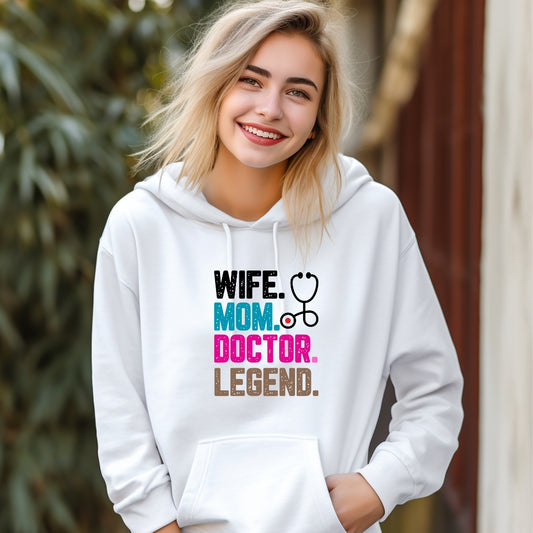 Wife Mom Doctor Hoodie - The Shophaul Designs