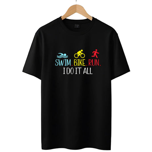 Swim Bike Run Triathlon T-Shirt - The Shophaul Designs