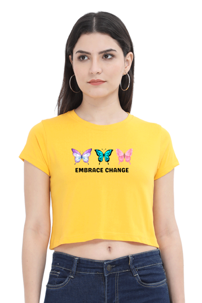 Embrace Change Butterfly Crop Top The Shophaul