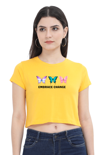 Embrace Change Butterfly Crop Top The Shophaul