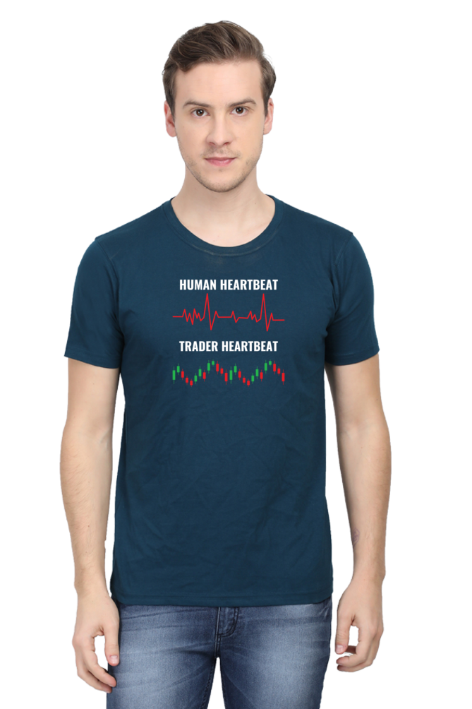 Human Vs Trader Heartbeat Stock Market T-Shirt