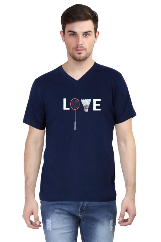 Love Badminton V Neck T-Shirt