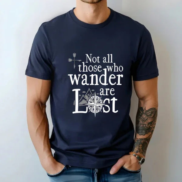 Not all Who Wander are Lost Adventure Travel T-Shirt 