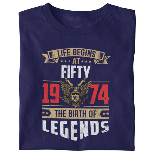 Legends Life Begins at 50 Birthday T-Shirt