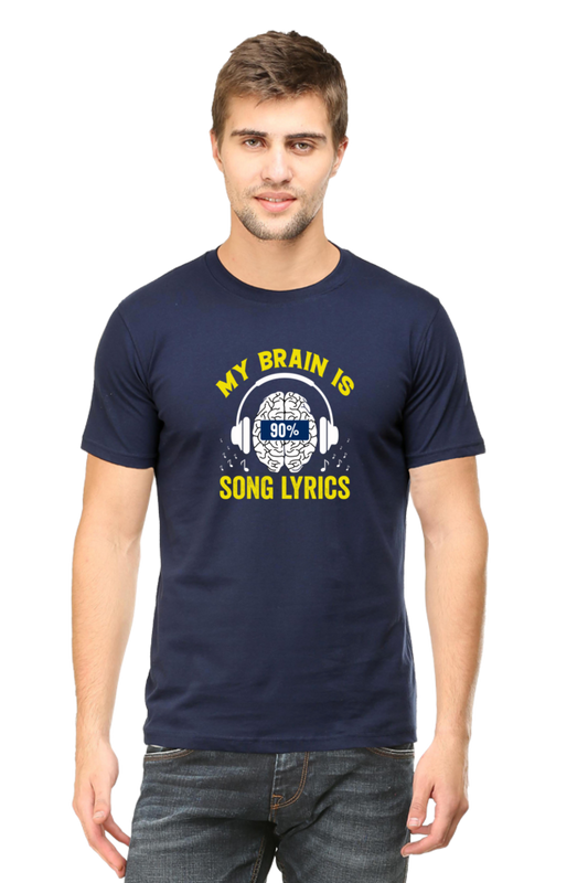 My Brain is 90% Song Lyrics Music T-Shirt