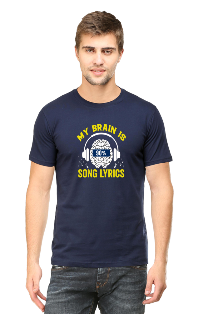My Brain is 90% Song Lyrics Music T-Shirt