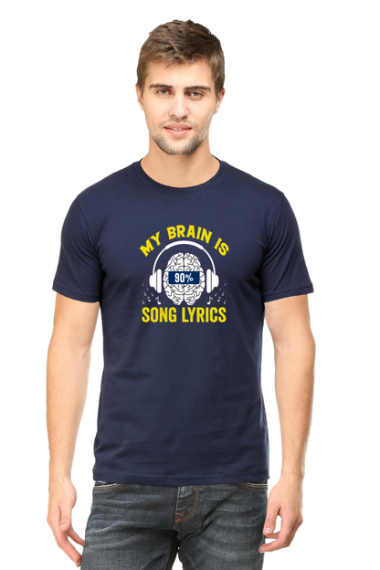 My Brain is 90% Song Lyrics Music T-Shirt