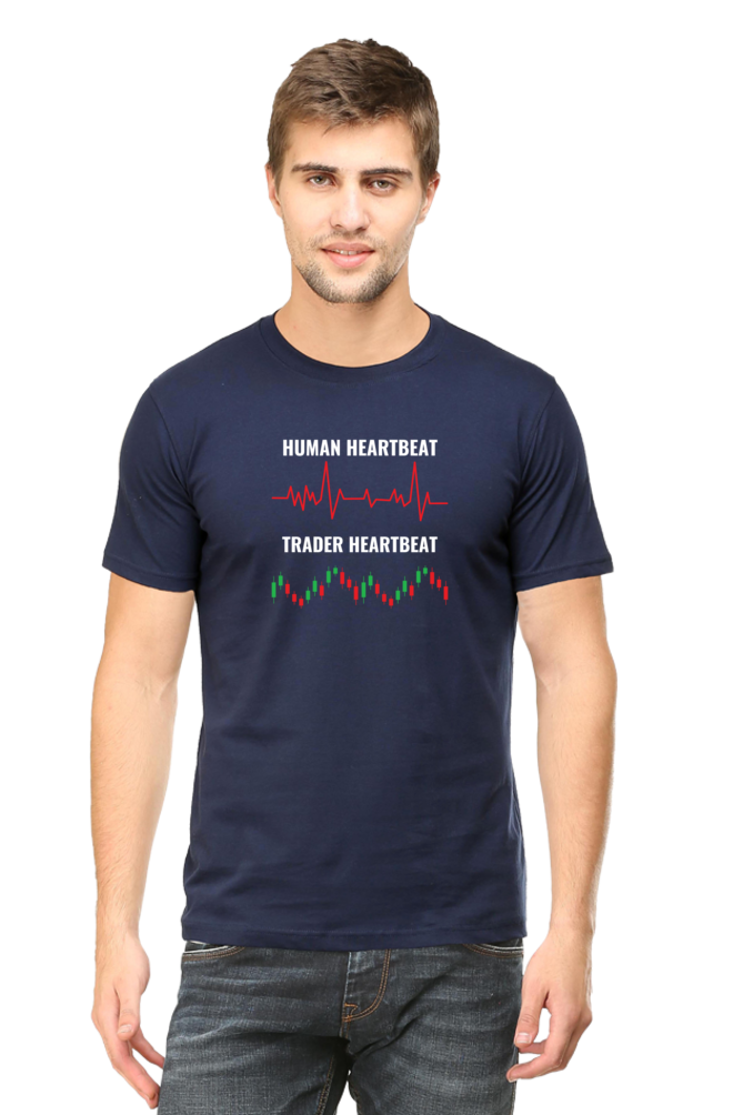 Human Vs Trader Heartbeat Stock Market T-Shirt