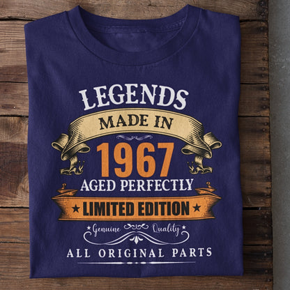 Legends Made in 1967 Birthday T-Shirt