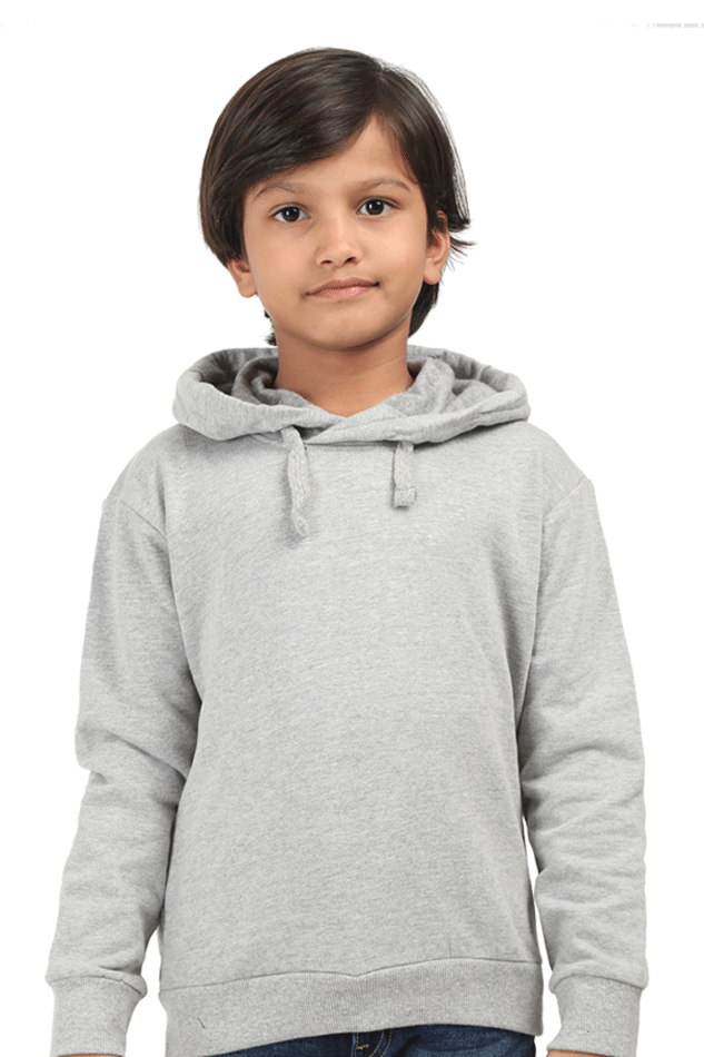 Kids Hoodie- Grey Melange