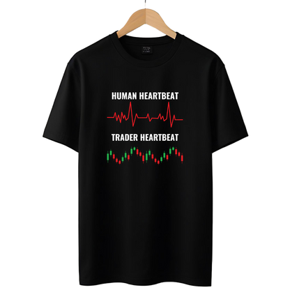 Human Vs Trader Heartbeat Stock Market T-Shirt