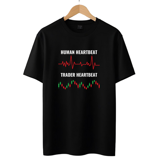 Human Vs Trader Heartbeat Stock Market T-Shirt