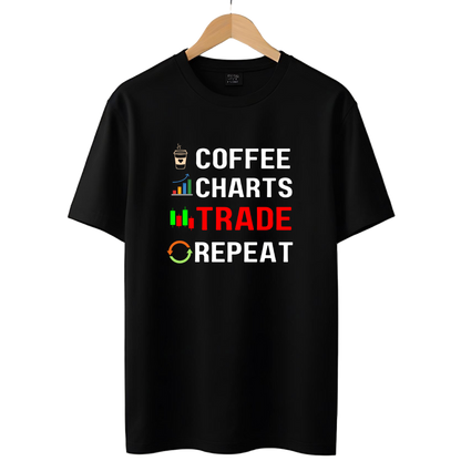 Coffee Trade Repeat Stock Market T-Shirt