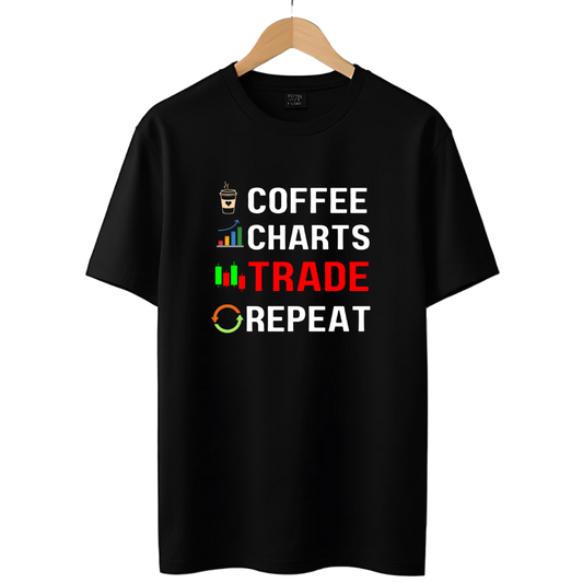 Coffee Trade Repeat Stock Market T-Shirt