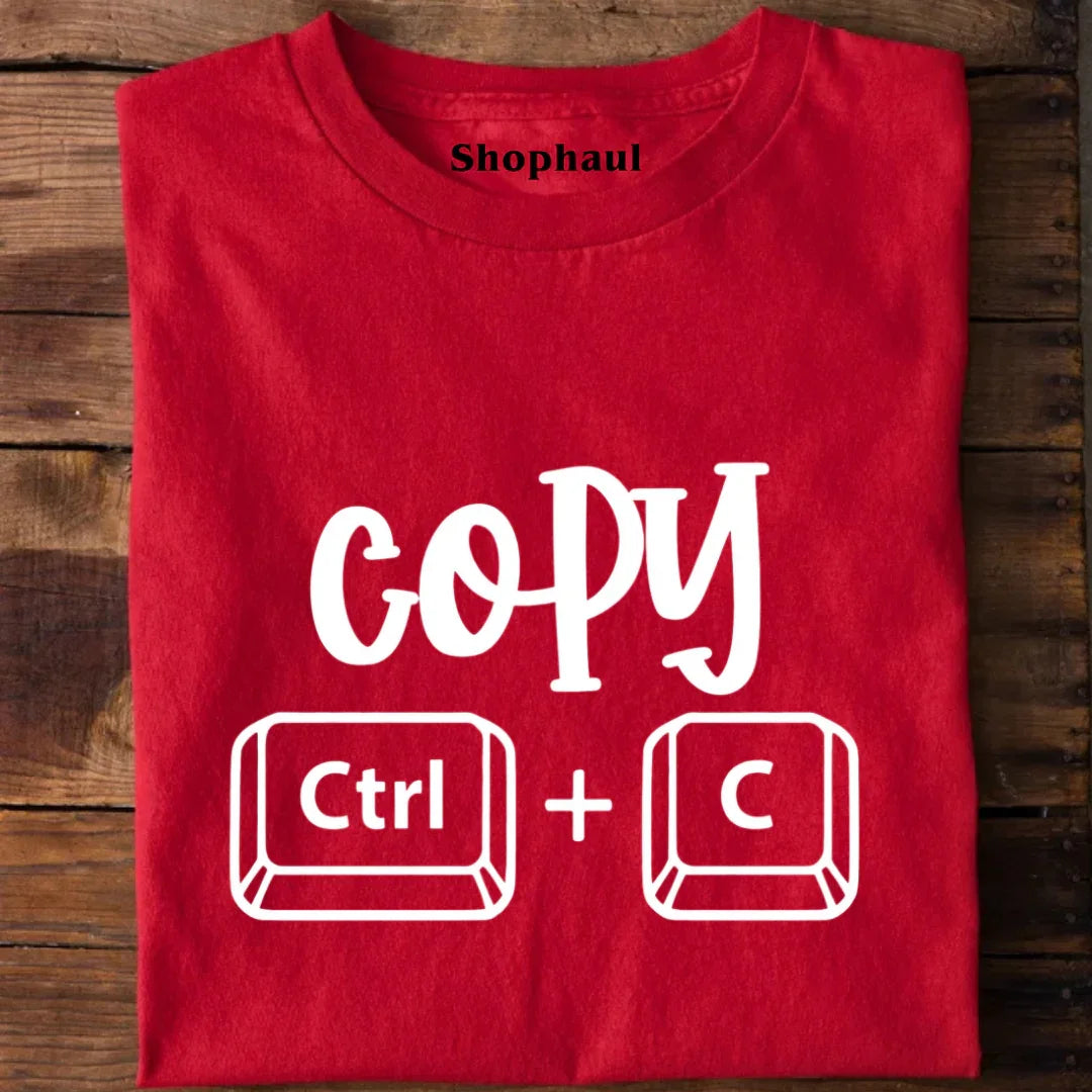 Copy paste twinning T-Shirt Copy paste twinning T-Shirt - Red / S