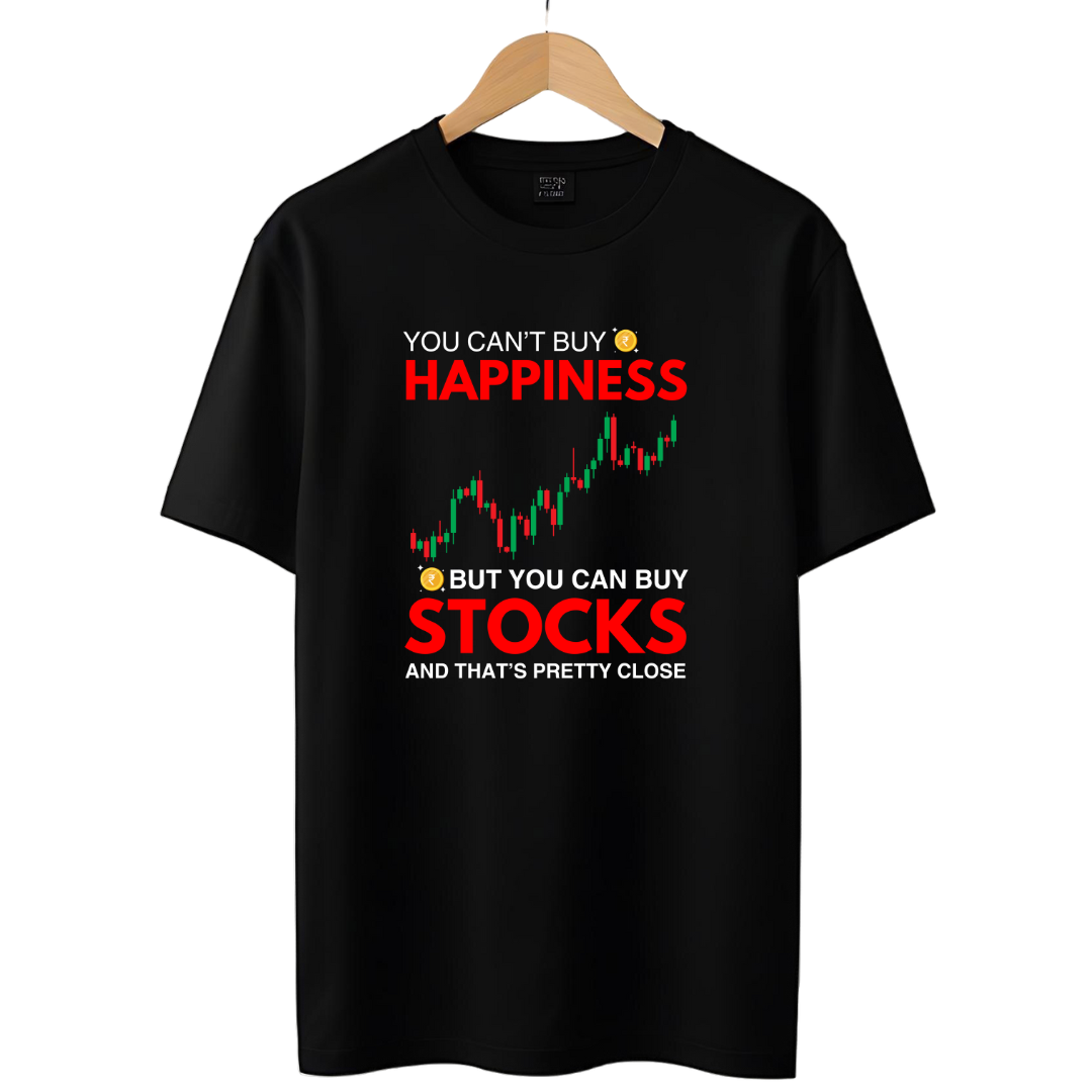 You Can't Buy Happiness Stock Market T-Shirt