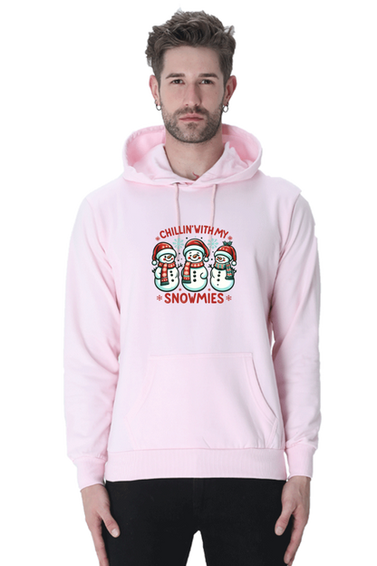 Chilling with Snowmies Christmas Pullover Hoodie - Unisex