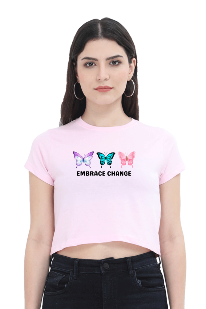 Embrace Change Butterfly Crop Top The Shophaul