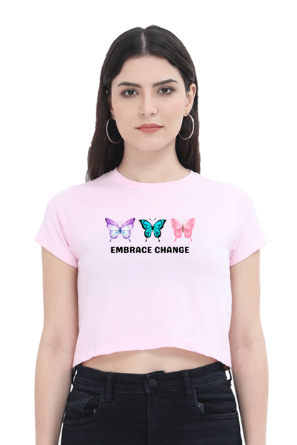 Embrace Change Butterfly Crop Top The Shophaul