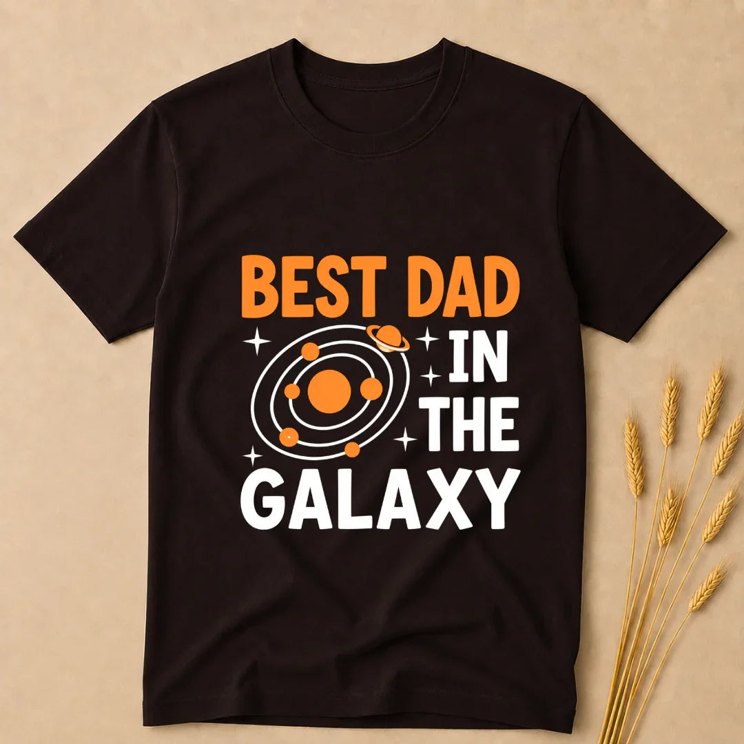 Best Dad in the Galaxy T-Shirt Best Dad in the Galaxy T-Shirt - Coffee Brown / S