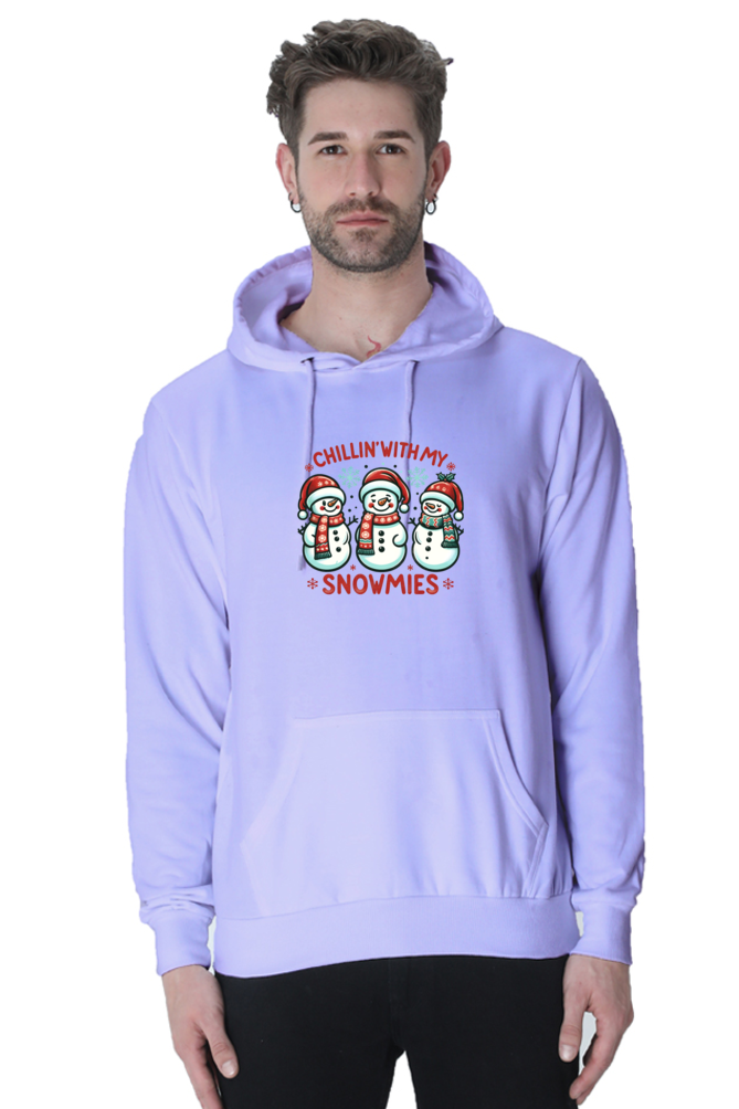 Chilling with Snowmies Christmas Pullover Hoodie - Unisex