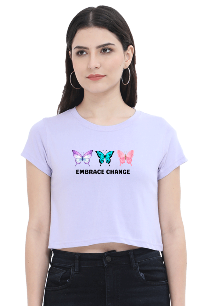 Embrace Change Butterfly Crop Top The Shophaul