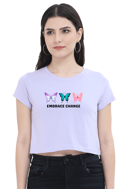 Embrace Change Butterfly Crop Top The Shophaul