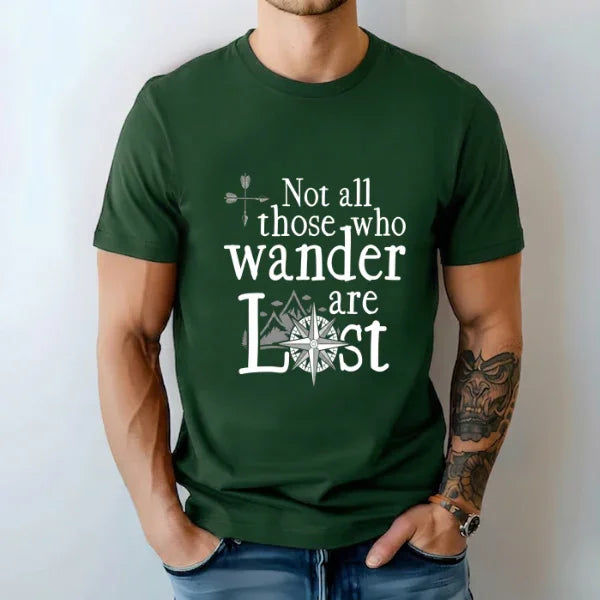 Not all Who Wander are Lost Adventure Travel T-Shirt 