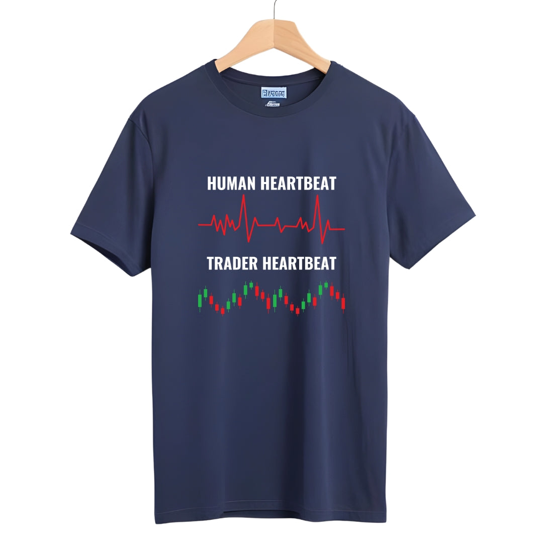 Human Vs Trader Heartbeat Stock Market T-Shirt