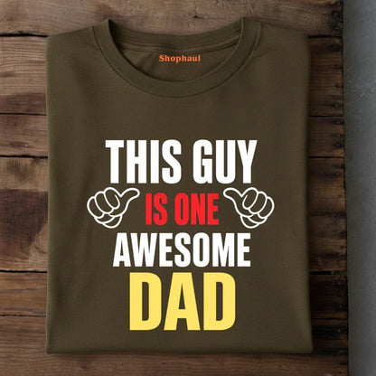 One Awesome Dad T-Shirt One Awesome Dad T-Shirt - Olive Green / S