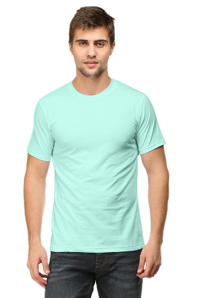 Mint Round Neck Plain T-Shirt