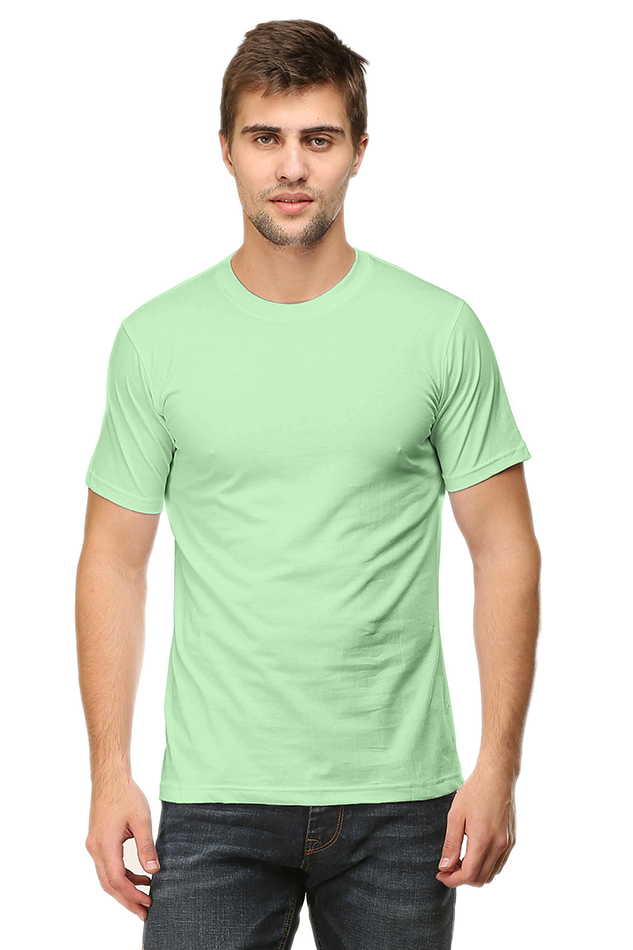 Jade Round Neck Plain  T-Shirt