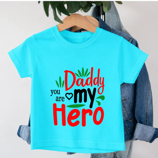 Kids Dad is my Hero T-Shirt Kids Dad is my Hero T-Shirt - SkyBlue / 0-12M