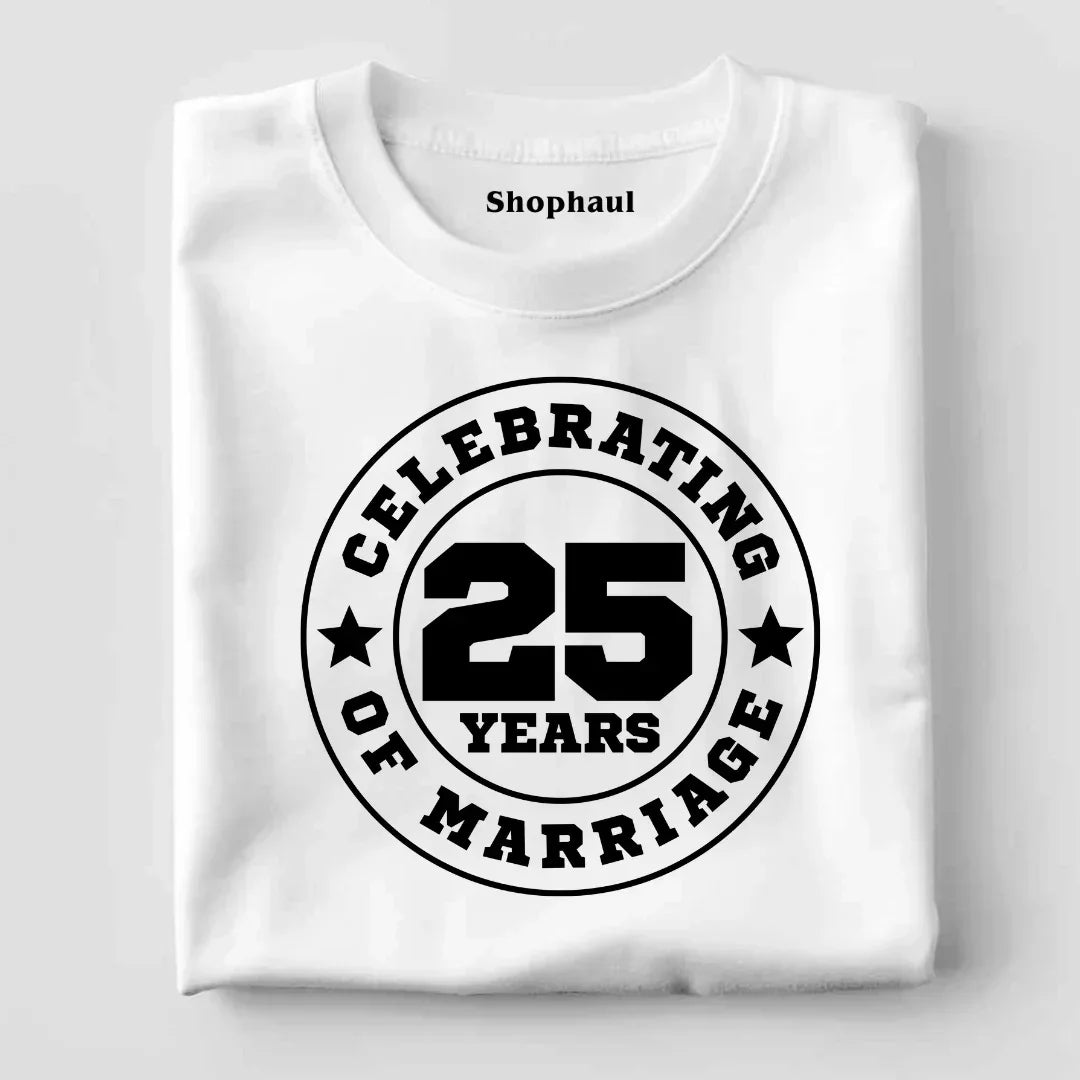 25 Years Anniversary T-Shirt IN The Shophaul Designs