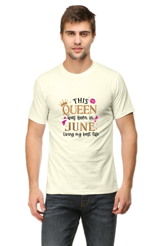 Queen Born in June Living Best Life T-Shirt