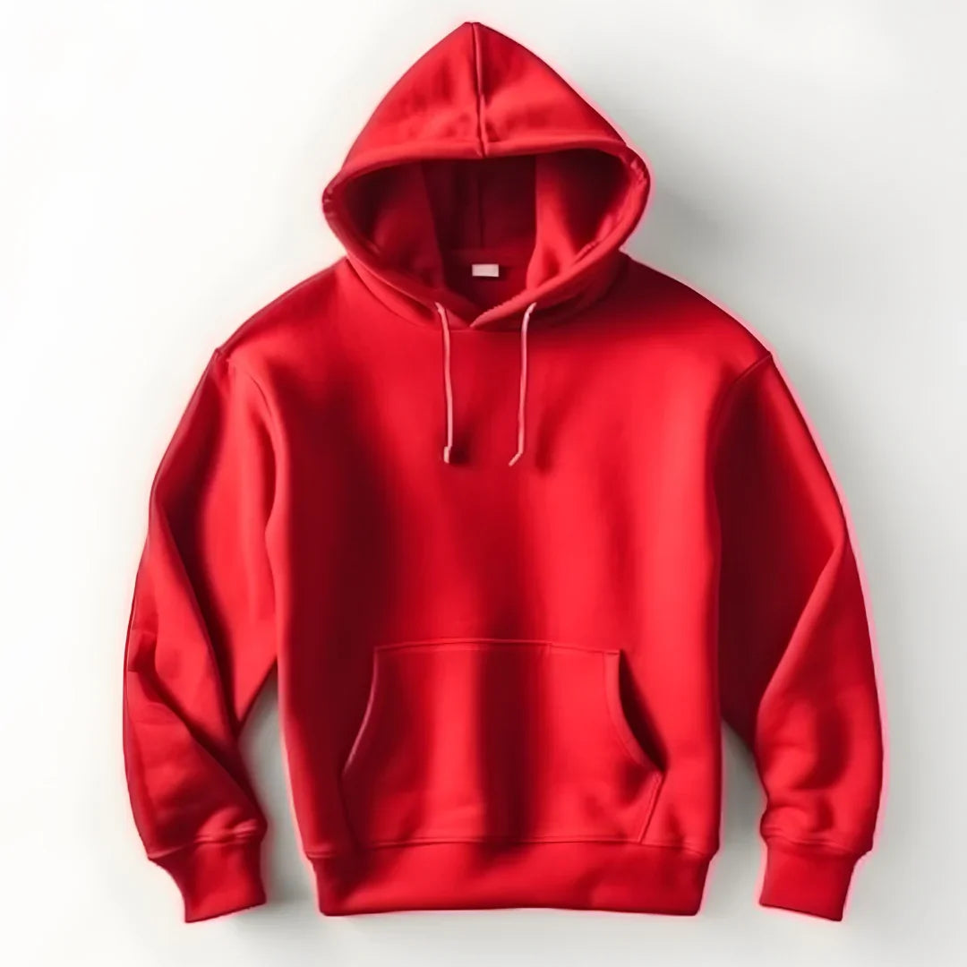 Unisex Plain Hoodie - Red