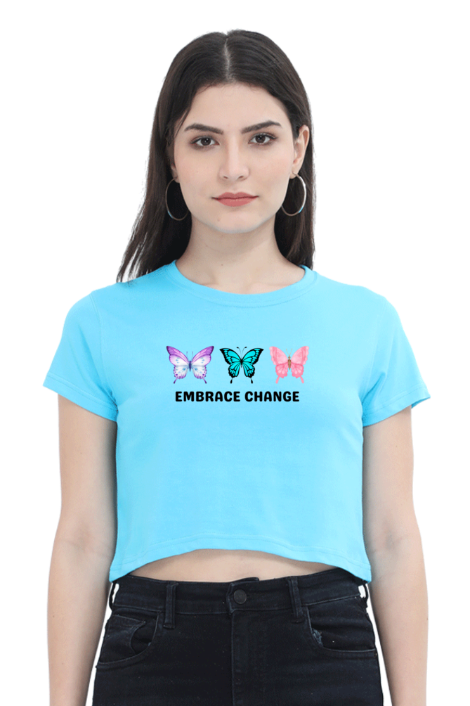 Embrace Change Butterfly Crop Top The Shophaul