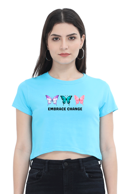 Embrace Change Butterfly Crop Top The Shophaul