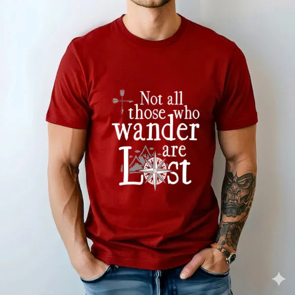 Not all Who Wander are Lost Adventure Travel T-Shirt 
