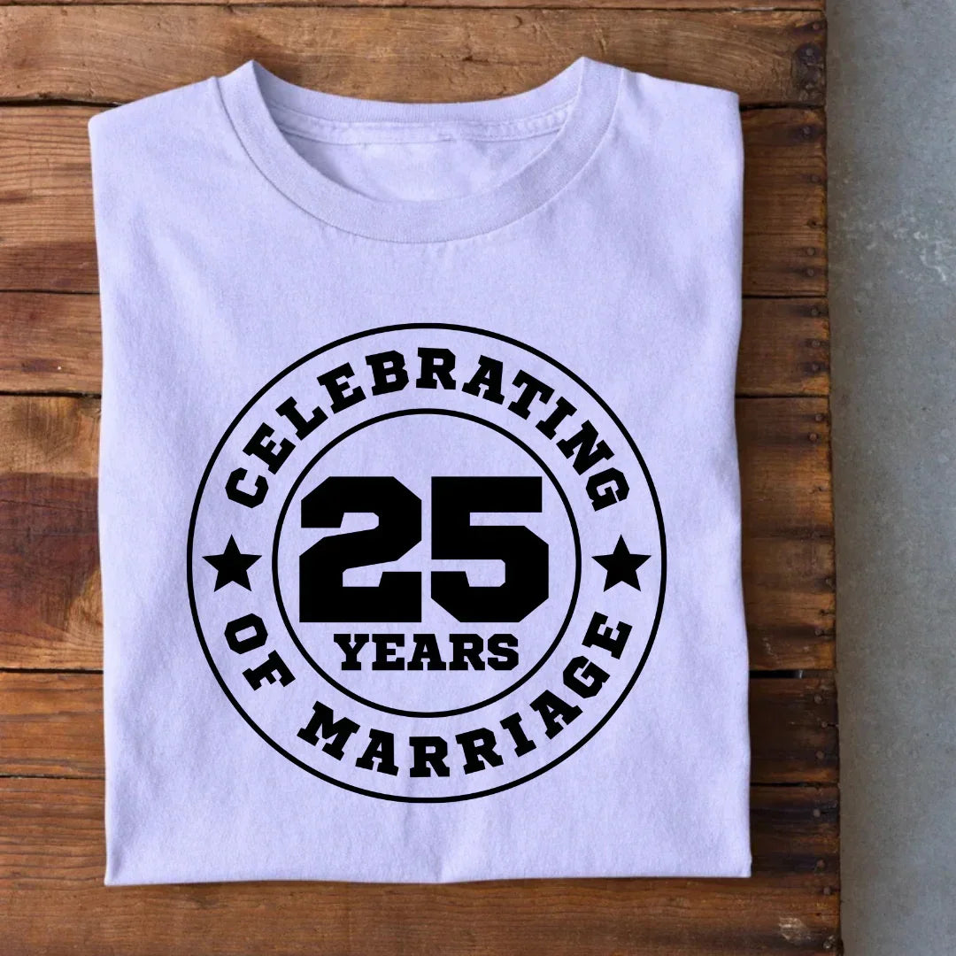 25 Years Anniversary T-Shirt IN The Shophaul Designs