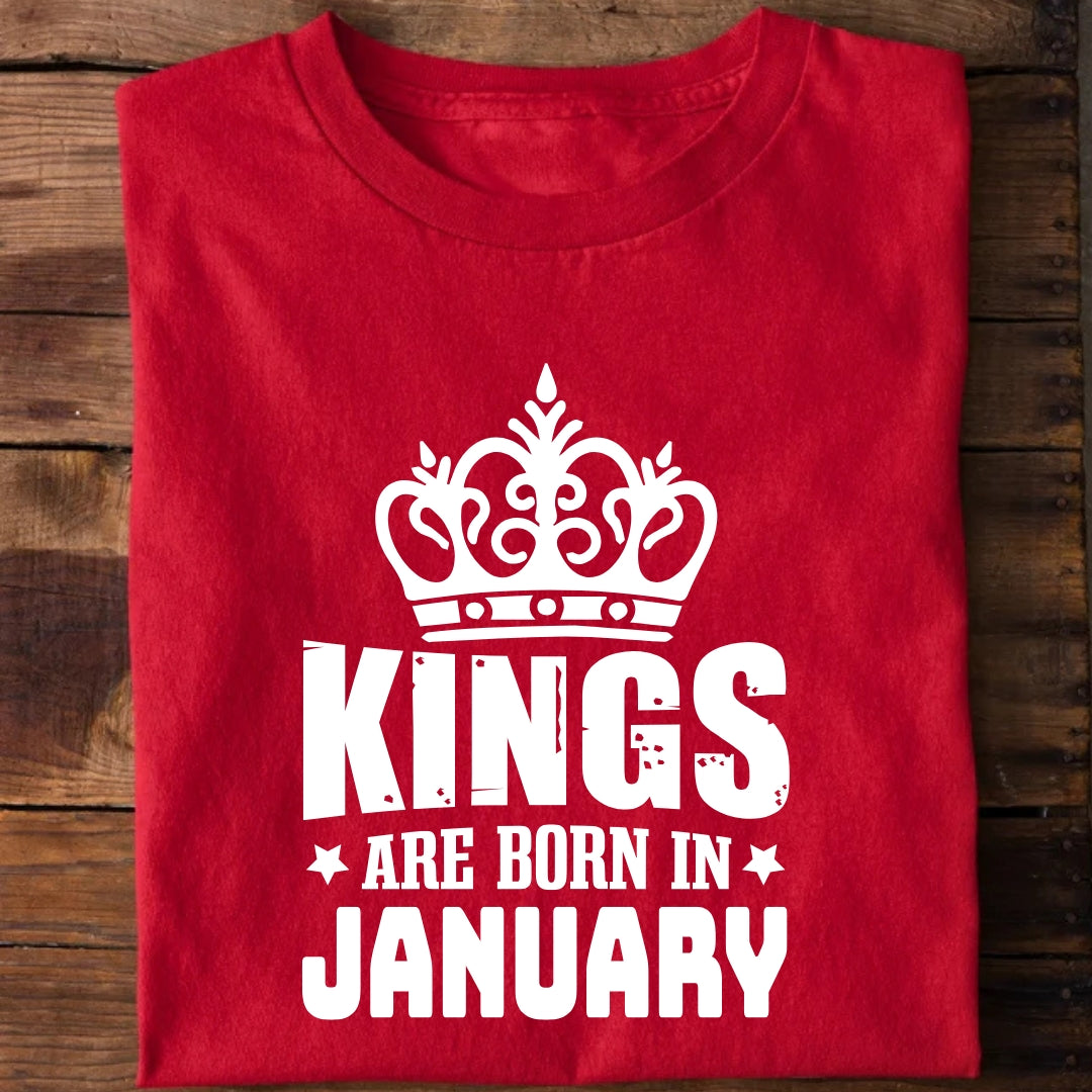 Kings are Born in January T-Shirt
