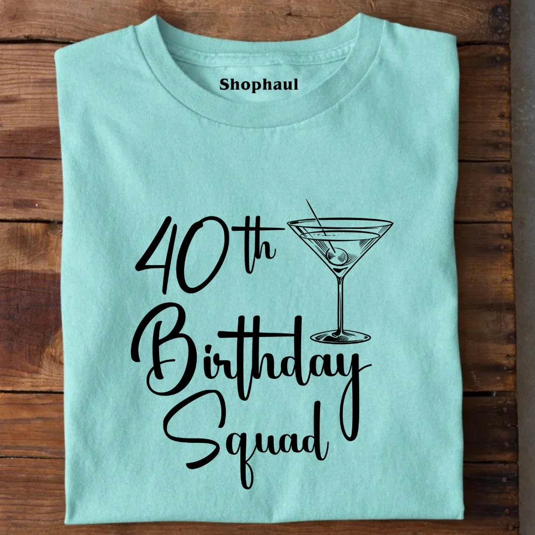 40th Birthday Squad Unisex T-Shirt