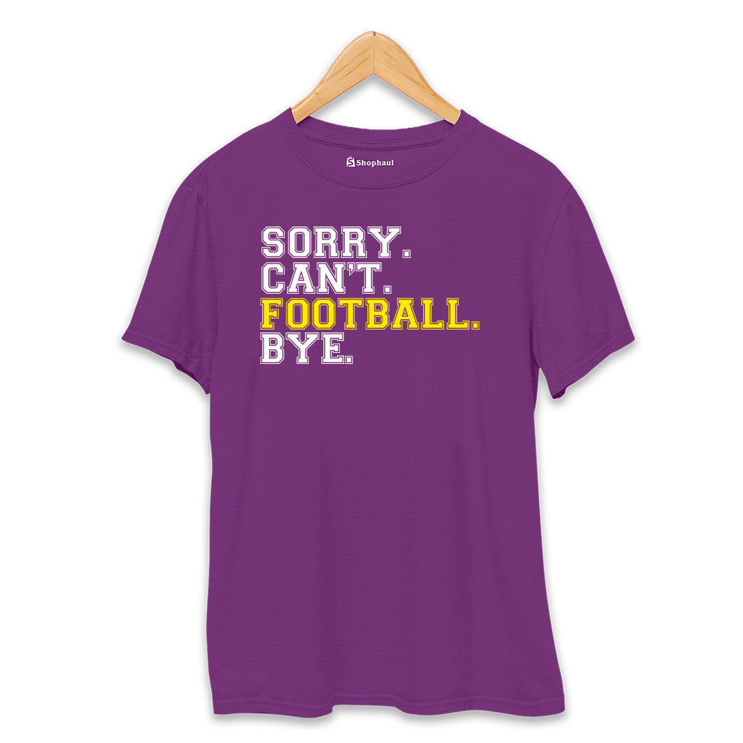 Sorry Can't Football T-Shirt  Purple-XXL